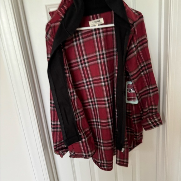 Women’s Large plaid hooded zip up jacket NWT - Picture 3 of 7